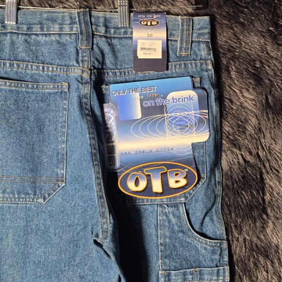 OTB On The Brink Denim Carpenter Shorts Mens 30 Blue Vintage Deadstock 90s Y2K - Picture 7 of 10